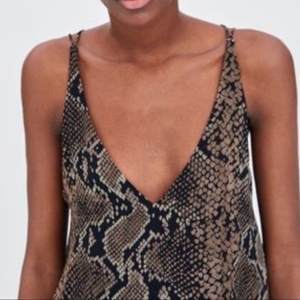 Zara Trf Python Snake Print Tank - image 3